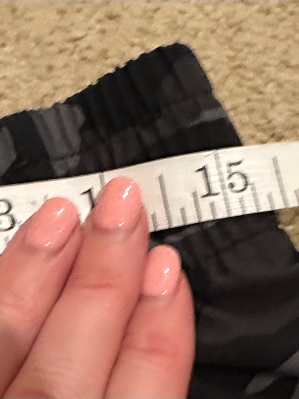 Athleta Black & Gray Camo Running Shorts - Picture 5 of 6
